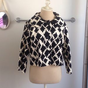 maestro Jackets & Coats - Maestro Black & White Button Vintage Crop Jacket maestro Jackets & Coats - Maestro Black & White Button Vintage Crop Jacket